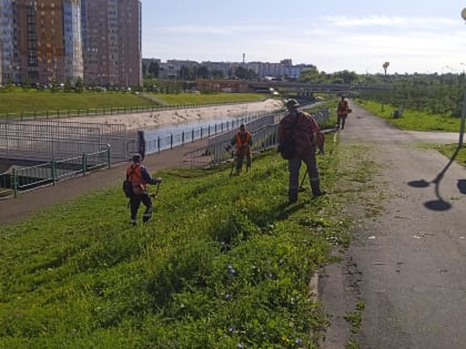 Коммунальные службы Саранска продолжают работы по благоустройству городских территорий