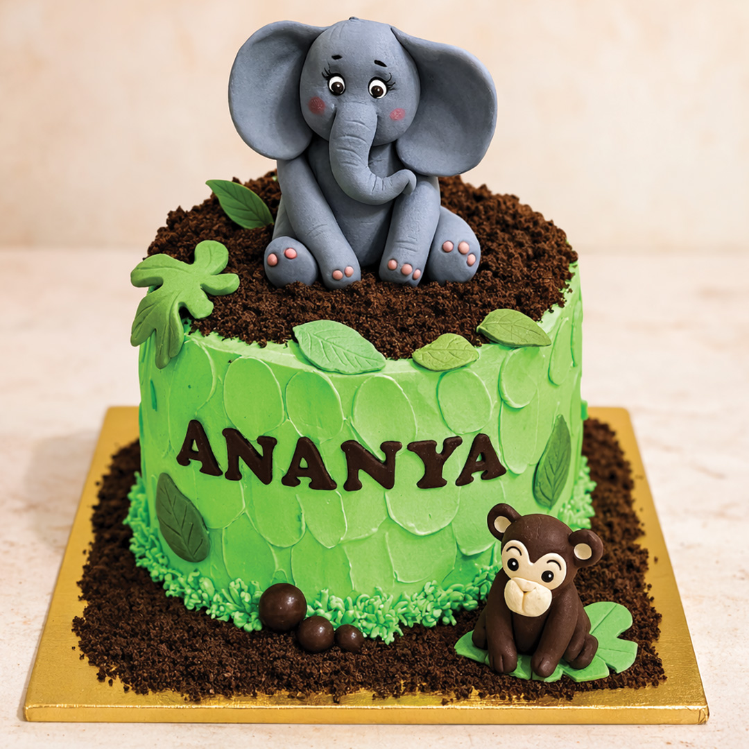 Forest Twin Theme Cake