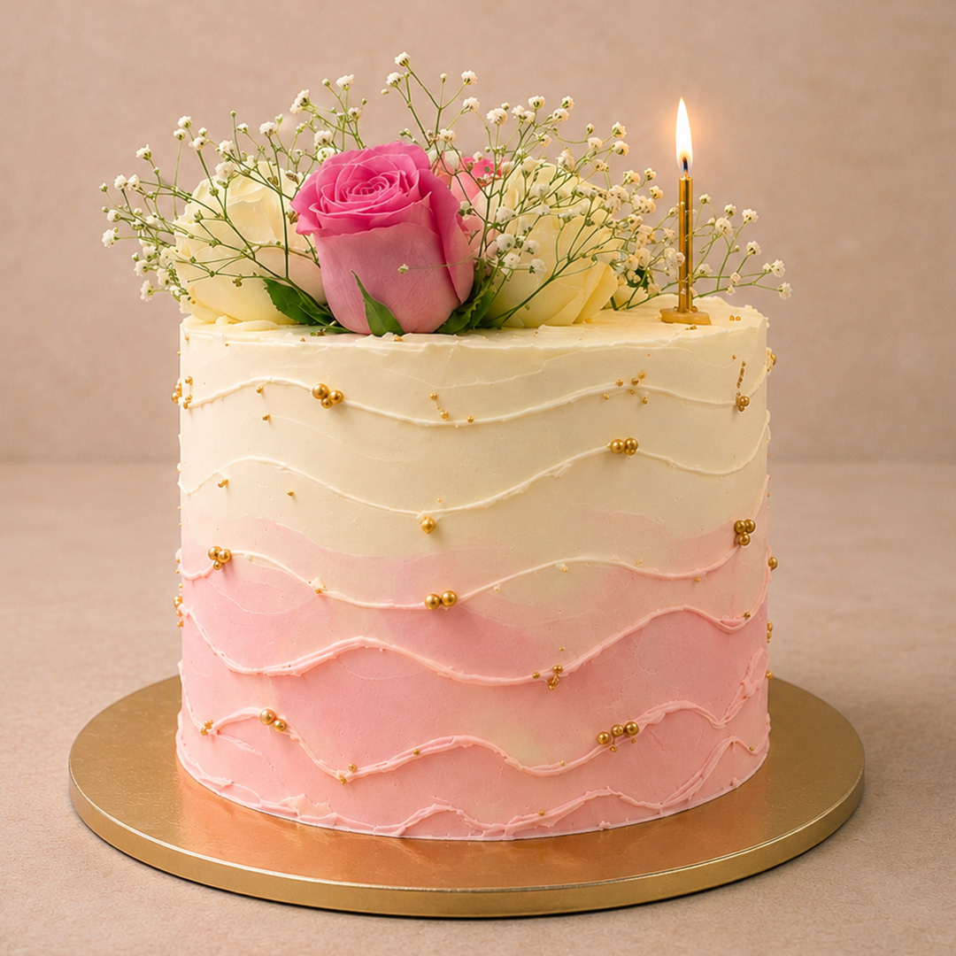 Rose Floral Cake