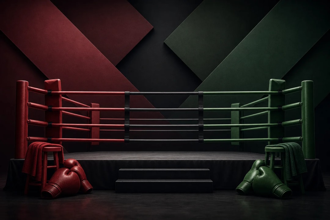 AI-generated editorial illustration for the forecast: Moises Itauma vs. Filip Hrgovic