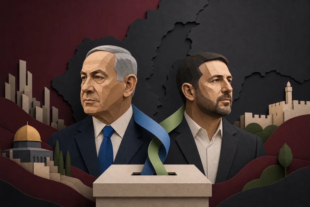 AI-generated editorial illustration for the forecast: Israel Election: Likud & RZP Run on Same List?