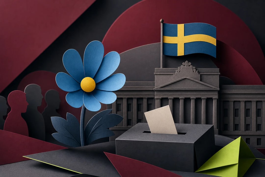 AI-generated editorial illustration for the forecast: Will the Sweden Democrats (SD) win the second most seats in the 2026 Swedish parliamentary election?