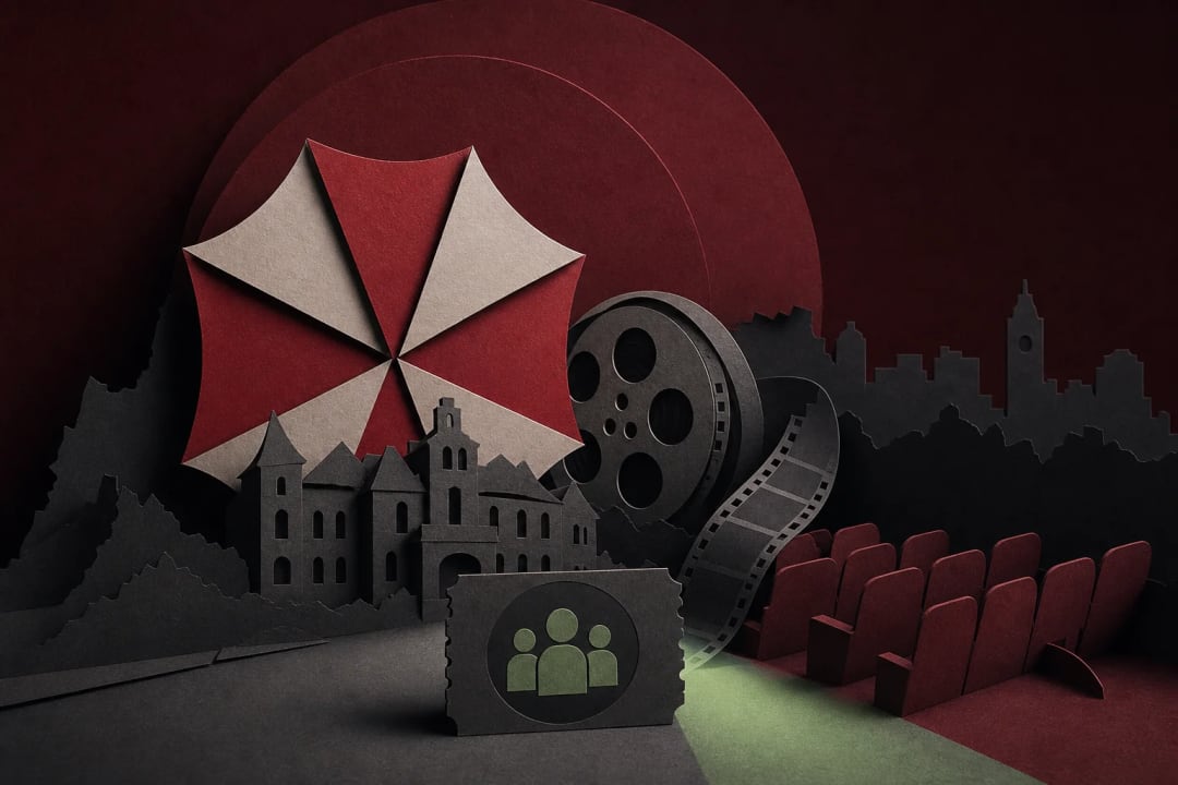 AI-generated editorial illustration for the forecast: Will "Resident Evil" Opening Weekend Box Office be less than 50m?