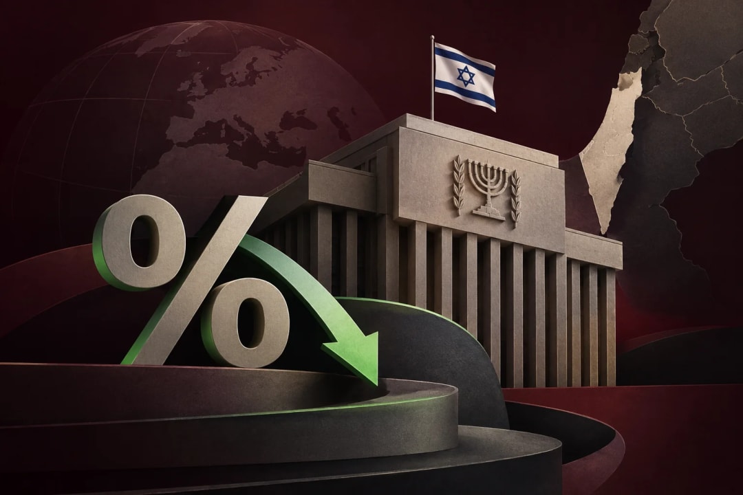 AI-generated editorial illustration for the forecast: Will the Bank of Israel decrease the Bank of Israel Interest Rate after the October decision?