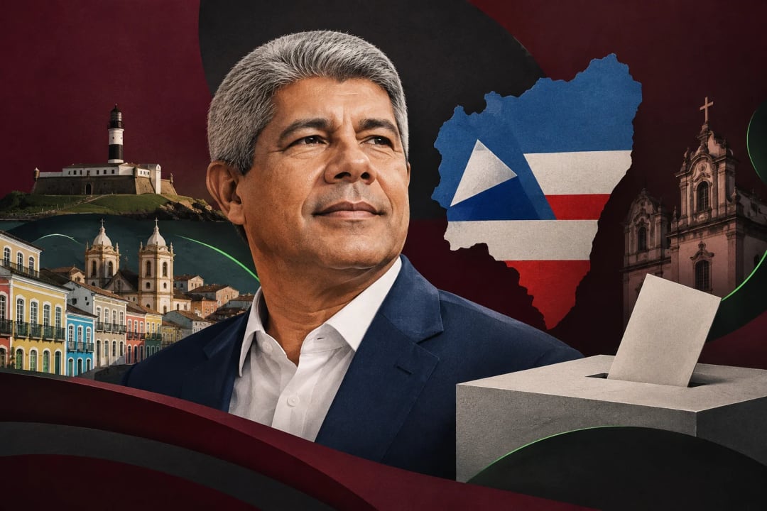 AI-generated editorial illustration for the forecast: Will Jerônimo Rodrigues win the 2026 Bahia gubernatorial election?