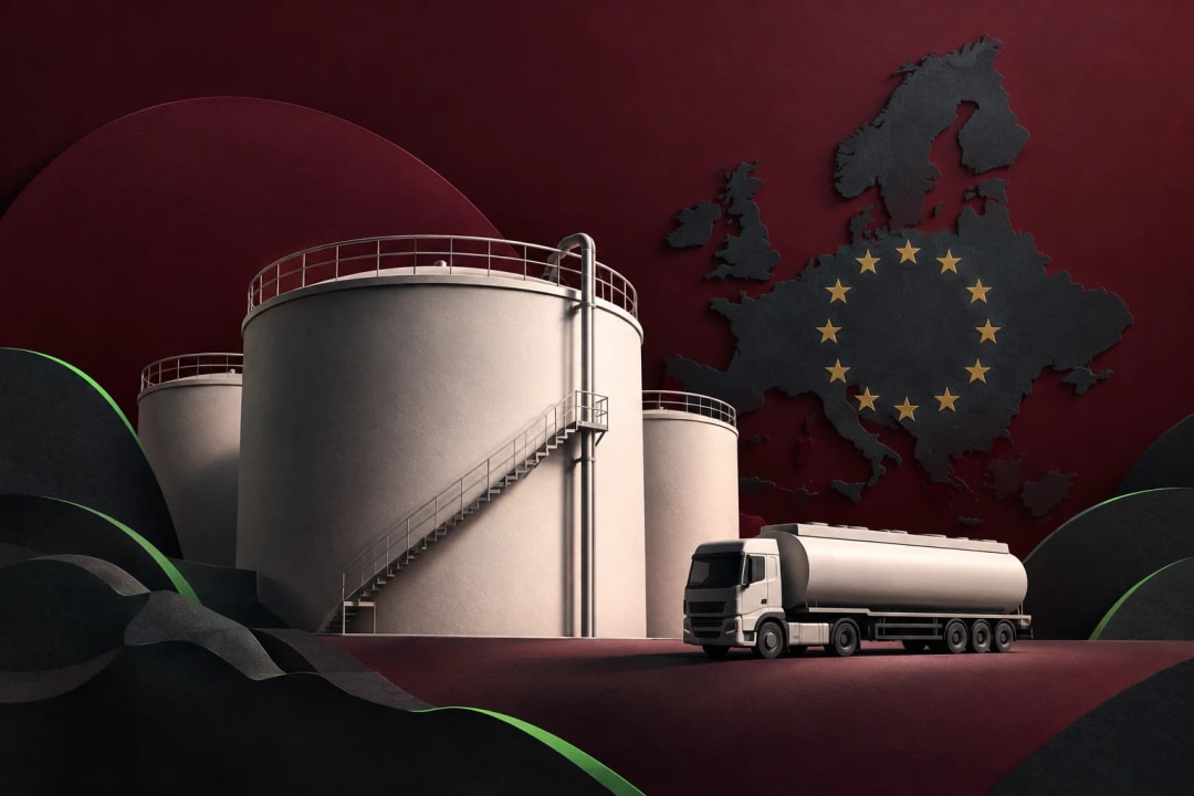 AI-generated editorial illustration for the forecast: Will EU emergency diesel stocks be at least 32M tonnes at end of October 2026?