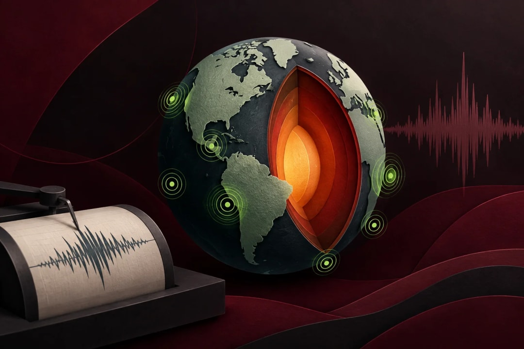 AI-generated editorial illustration for the forecast: Will there be 7 earthquakes of 5.5 or above magnitude worldwide?