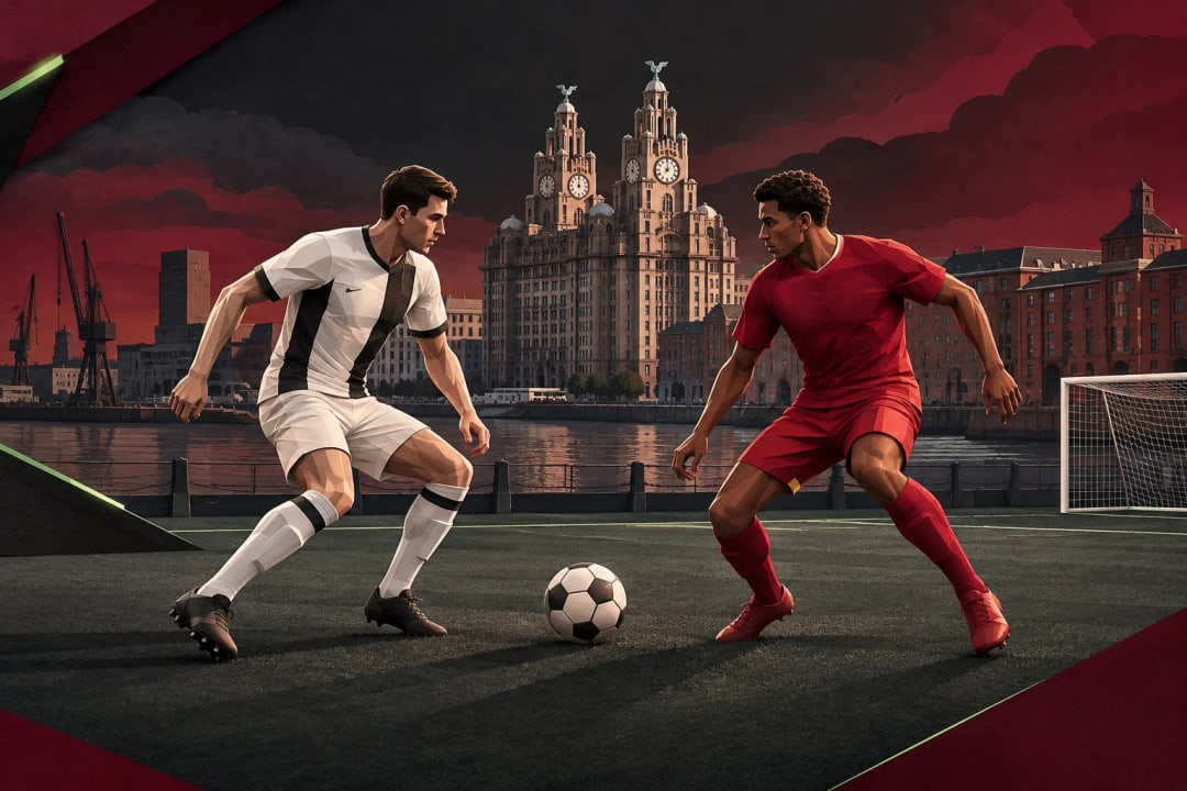 AI-generated editorial illustration for the forecast: Will Liverpool FC win on 2026-10-14?
