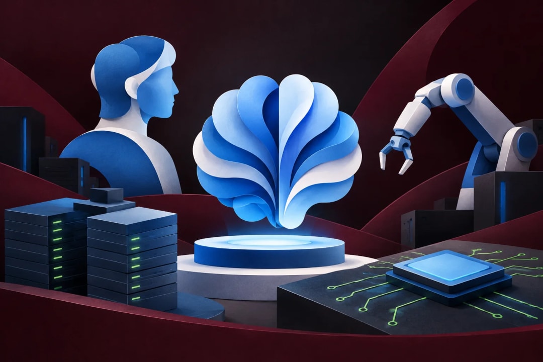 AI-generated editorial illustration for the forecast: Will Meta be the #3 AI Lab at the end of October 2026 (Style Control On)?