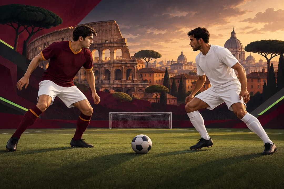 AI-generated editorial illustration for the forecast: Will AS Roma win on 2026-10-27?