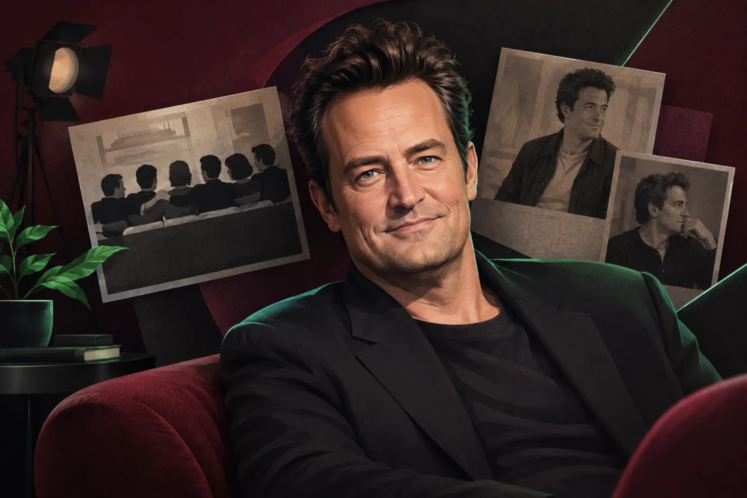 AI-generated editorial illustration for the forecast: Will "The One About Matthew Perry: Limited Series" be the top US Netflix show this week?