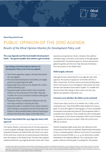 German Public Opinion of the 2030 Agenda