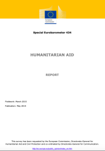 Special Eurobarometer 434: Humanitarian Aid