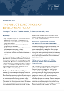 The German Public's Expectations of Development Policy