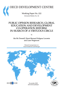 Public Opinion Research, Global Education and Development Cooperation Reform: In Search of a Virtuous Circle