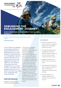 In Brief 6: Debunking the engagement 'journey': What drives public engagement with global poverty?