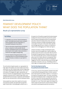 Feminist Development Policy: What Does the German Population Think?