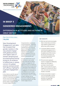 In Brief 3: Gendered Engagement in Great Britain