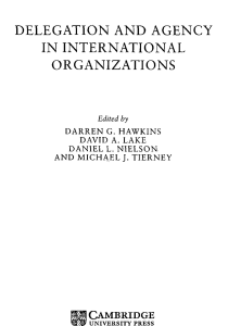 Why Multilateralism? Foreign aid and Domestic Principal-Agent Problems