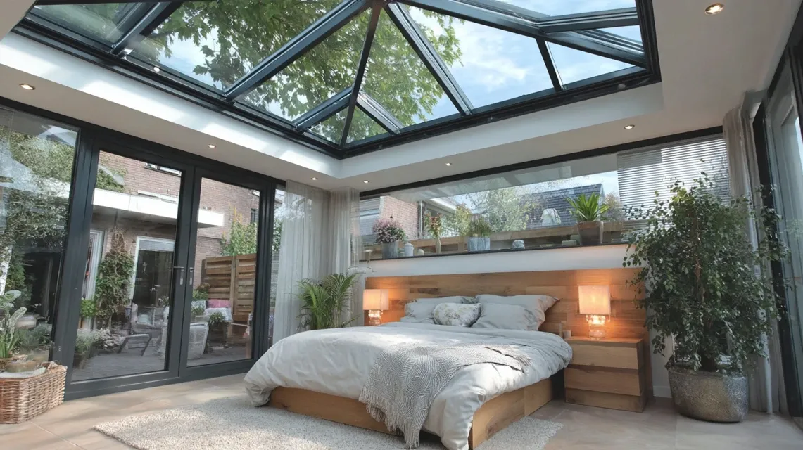 Ogród zimowy Home Extension jako sypialnia
