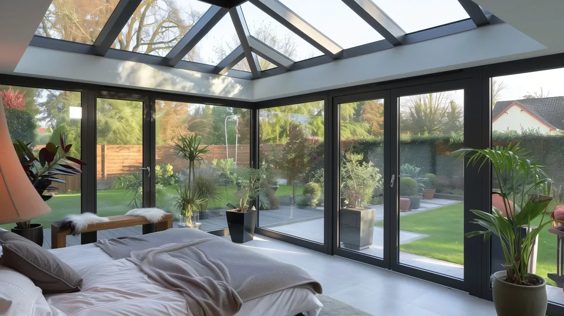 Ogród zimowy serii Home Extension jako sypialnia