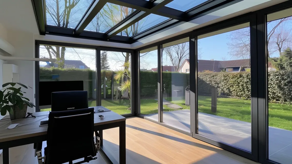 Ogrod zimowy Residence jako biuro domowe