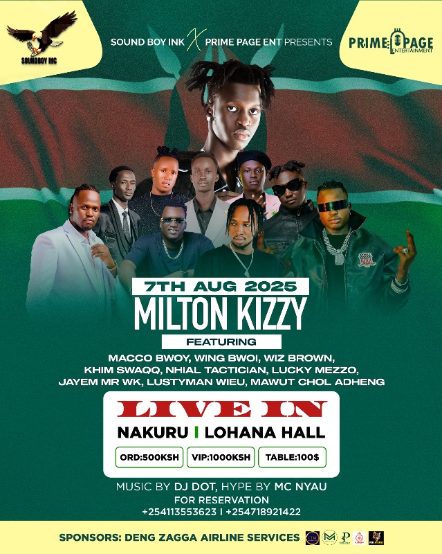Milton Kizzy Live In Nakuru Ticket