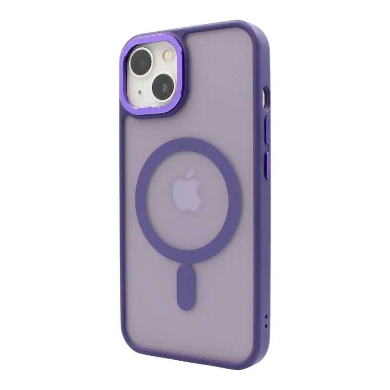 Case Iphone Ahumado con Magsafe carga inalambrica Morado - vista 3