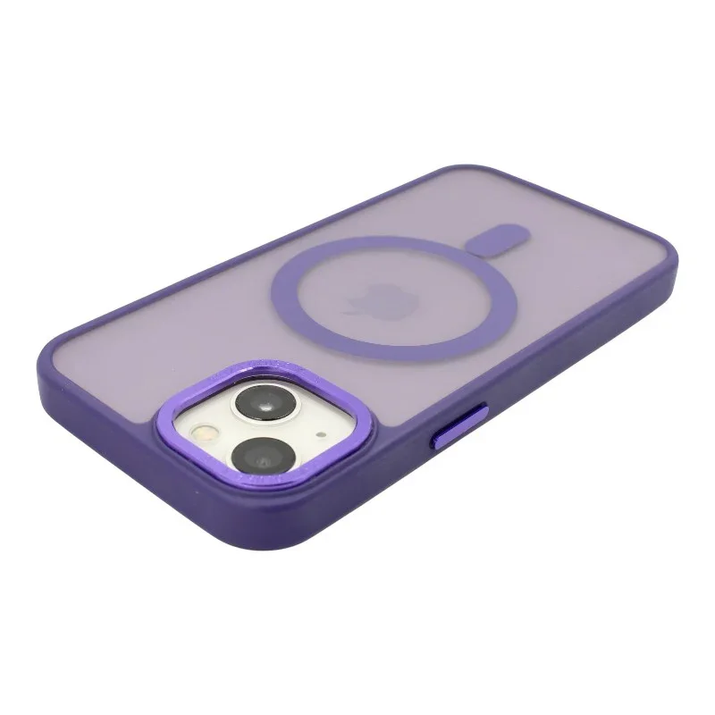 Case Iphone Ahumado con Magsafe carga inalambrica Morado - vista 2