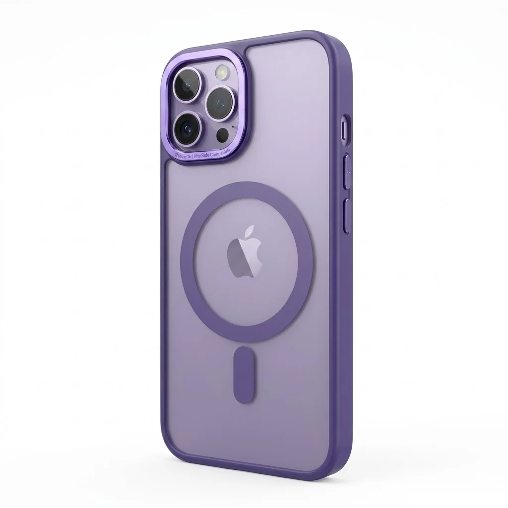 Case Iphone Ahumado con Magsafe carga inalambrica Morado - vista 4