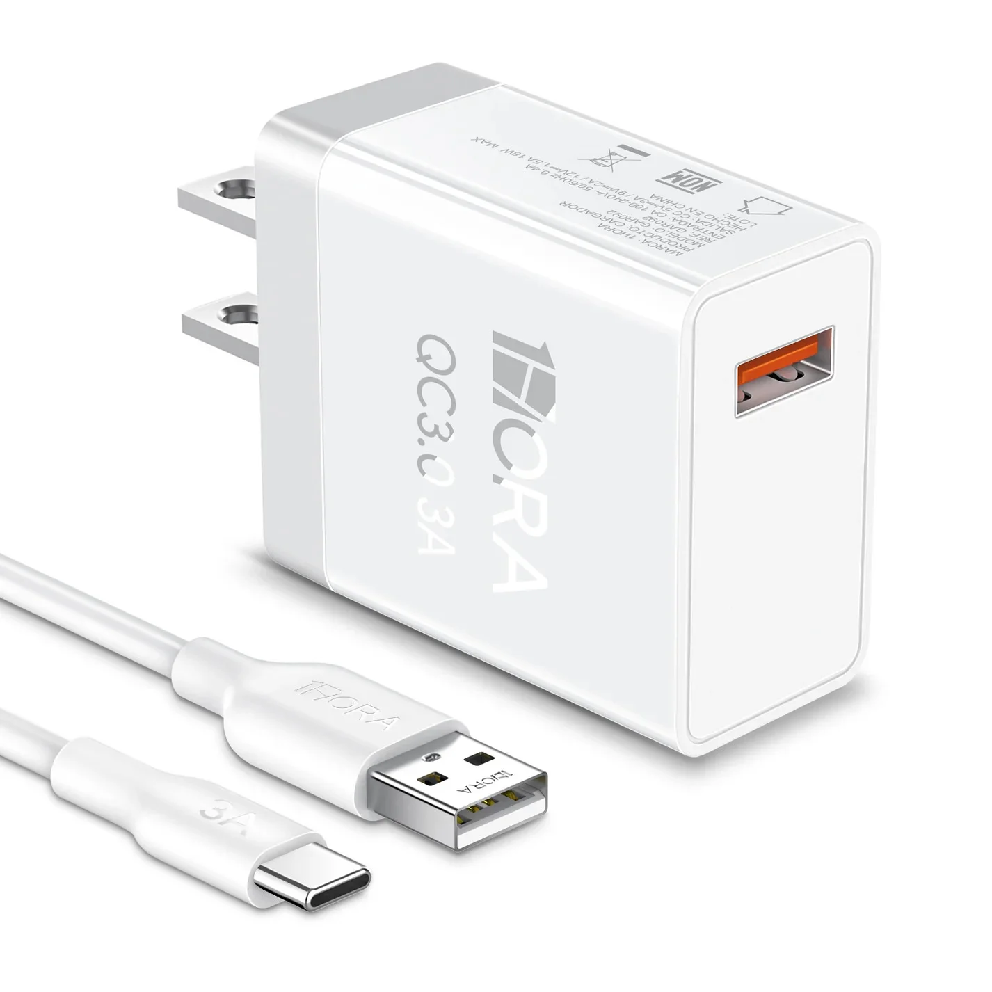 Cargador rapido 18W con cable tipo-C - vista 1