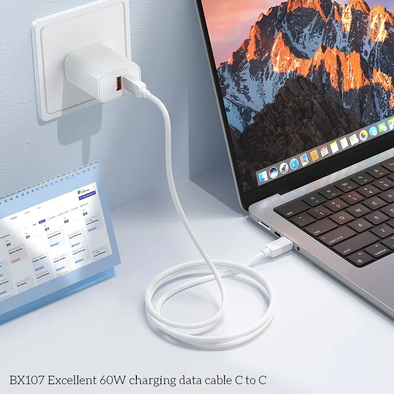 Cable de Carga Rápida USB-C a USB-C 60W – 1 m - vista 3