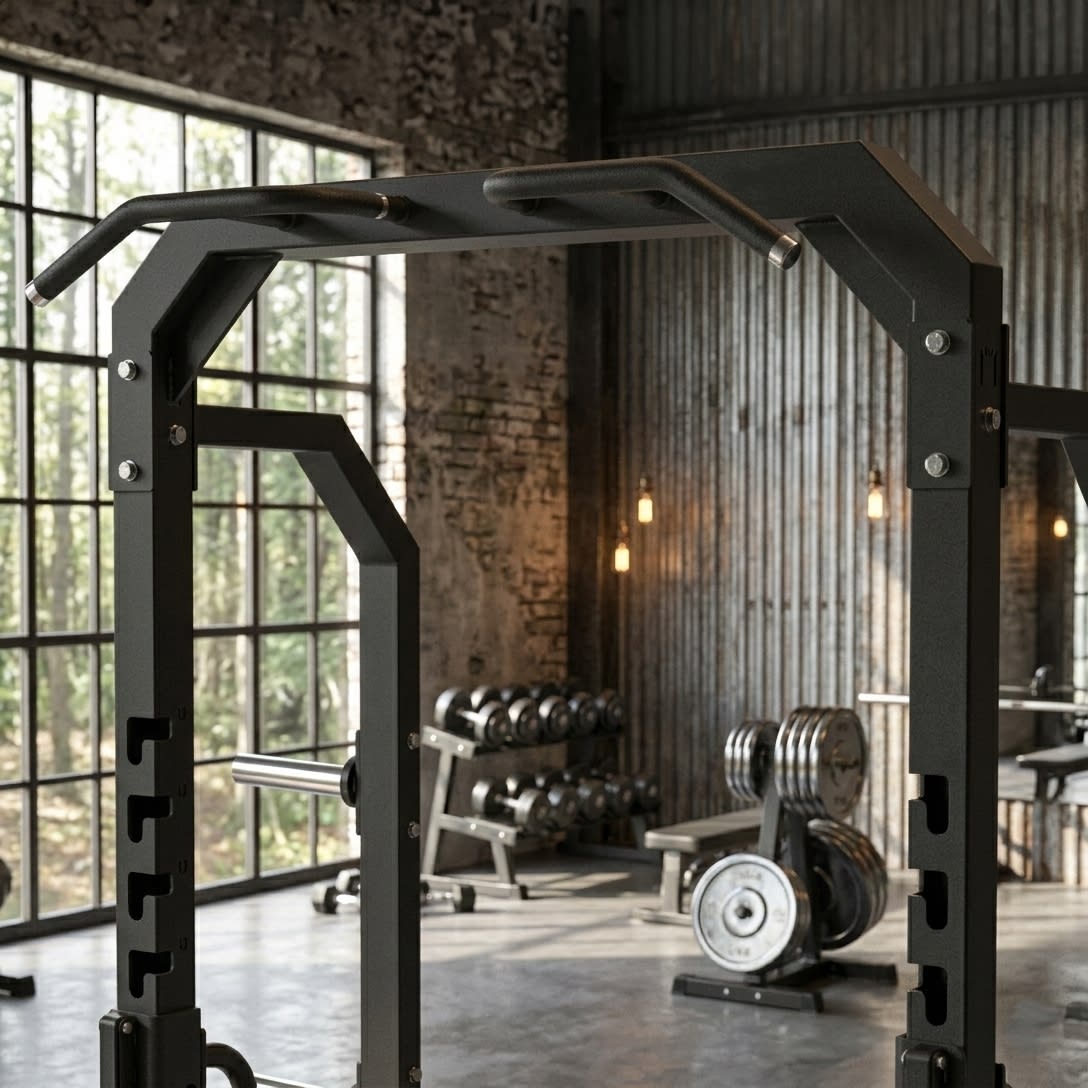 Axox Fitness Commercial Power Rack with Integrated Lifting Platform - Image 4