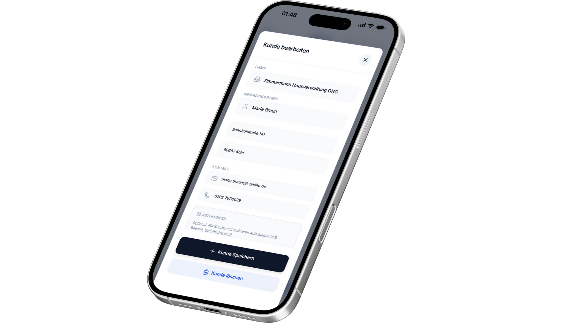 Crewly Kunden Mobile