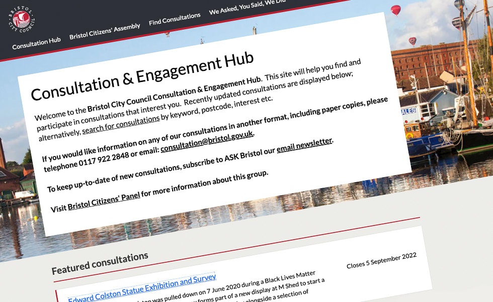 'screenshot of 'Bristol City Council, UK