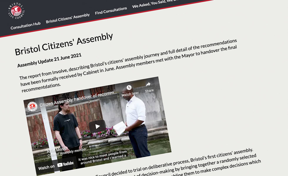 'screenshot of 'Bristol City Council, UK