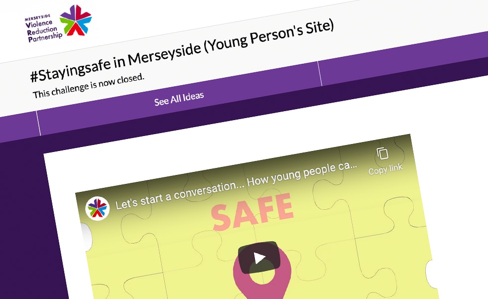 'screenshot of 'Merseyside Violence Reduction Partnership