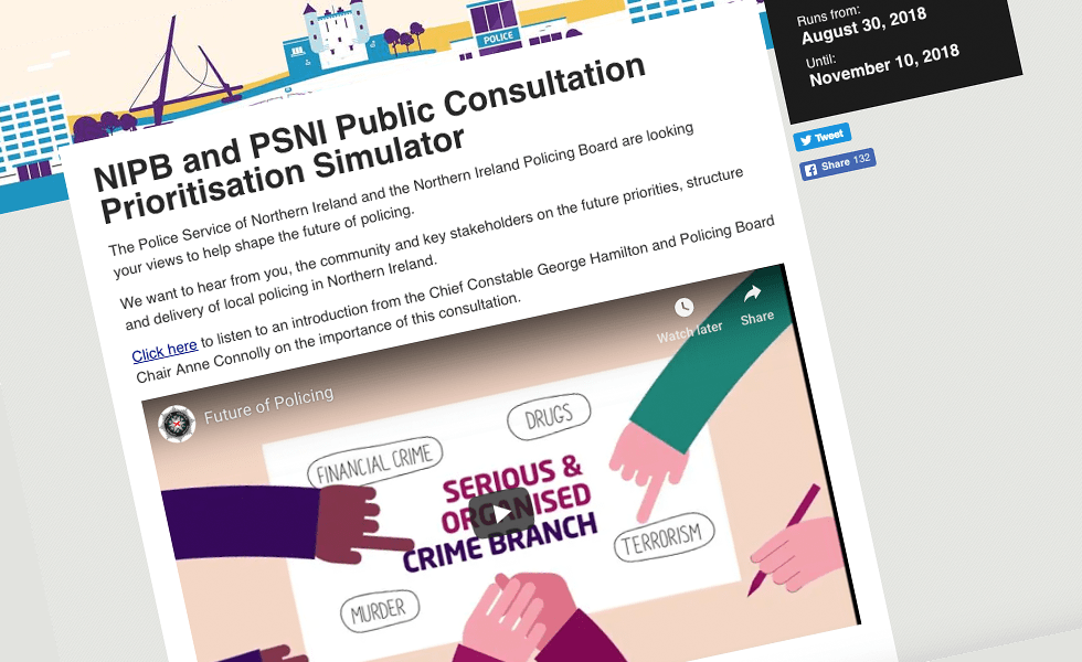 'screenshot of 'Police Service of Northern Ireland