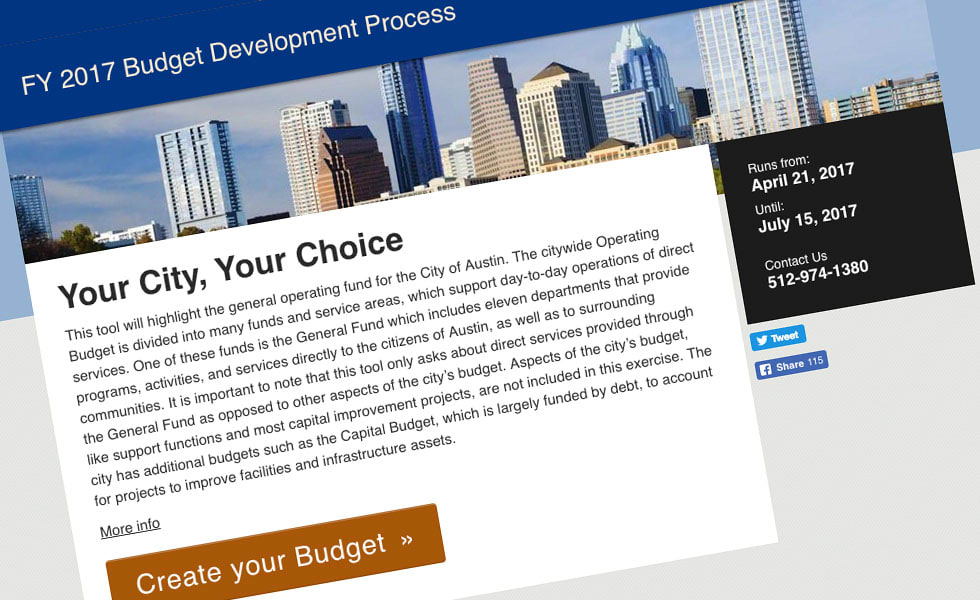 'screenshot of 'City of Austin, Texas, USA