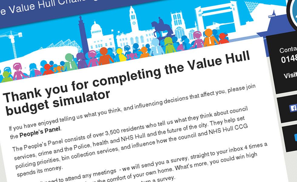 'screenshot of 'Hull City Council, UK