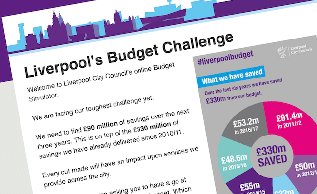'screenshot of 'Liverpool City Council, UK
