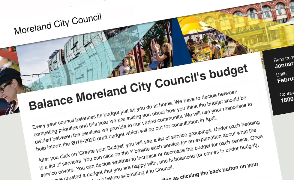 'screenshot of 'Moreland City Council, AU