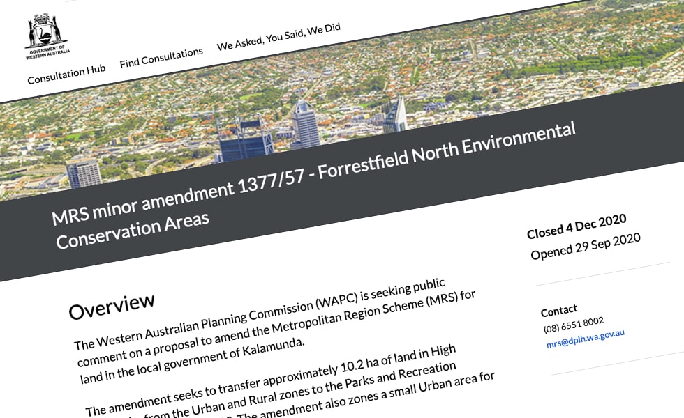 'screenshot of 'Western Australia Department of Planning, Lands and Heritage