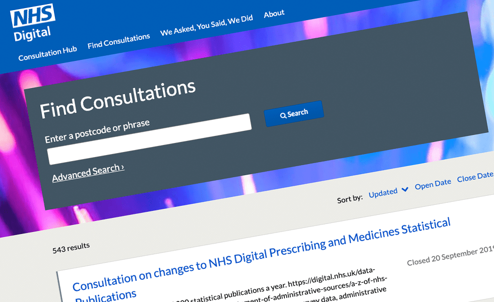 'screenshot of 'NHS Digital, UK