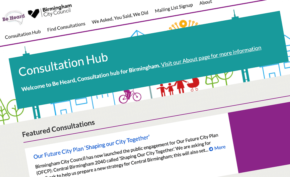 'screenshot of 'Birmingham City Council