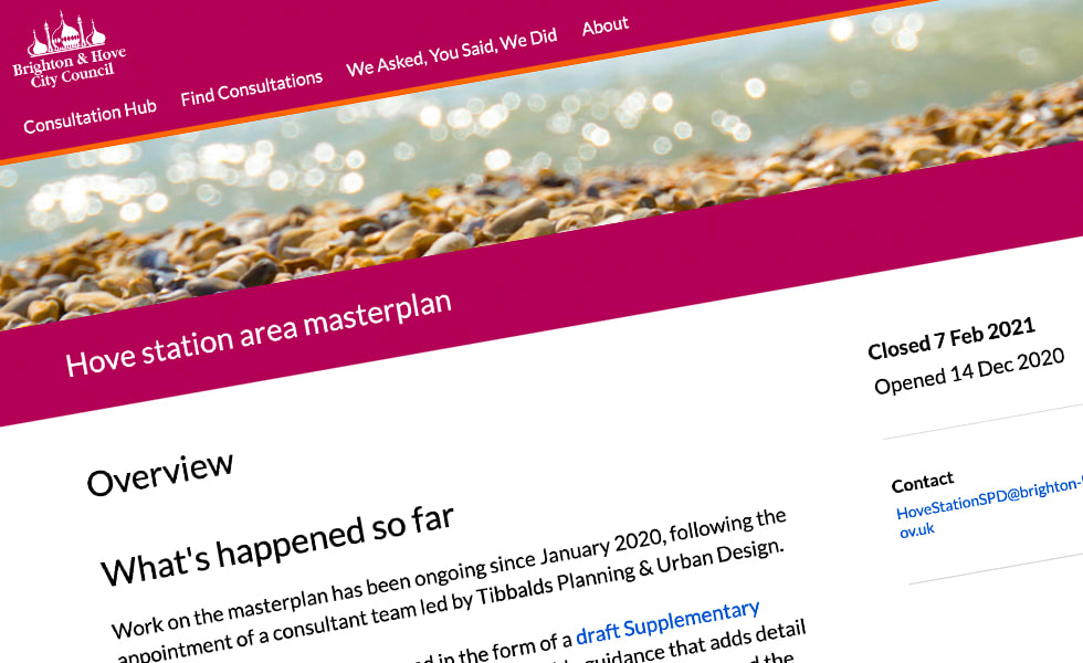 'screenshot of 'Brighton & Hove City Council, UK