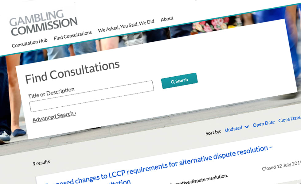 'screenshot of 'Gambling Commission, UK