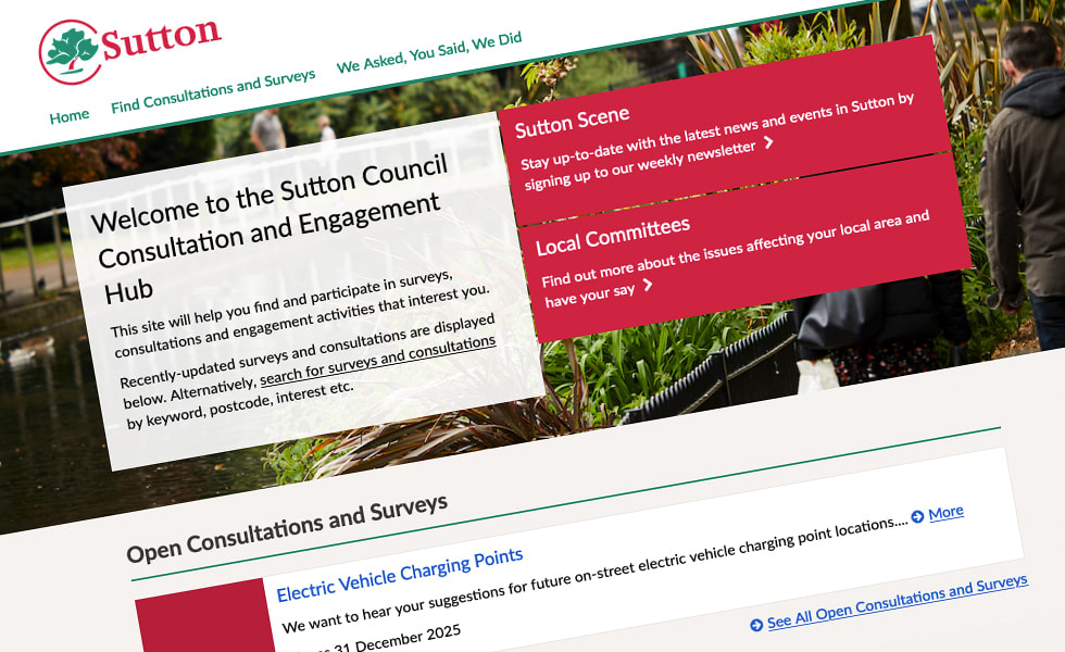 'screenshot of 'London Borough of Sutton, UK