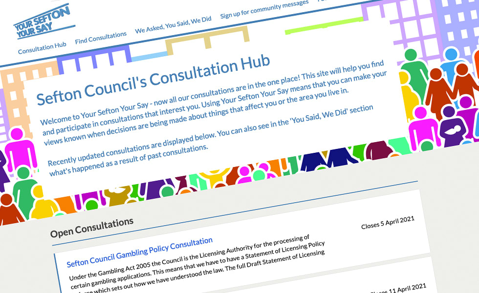 'screenshot of 'Sefton Council, UK