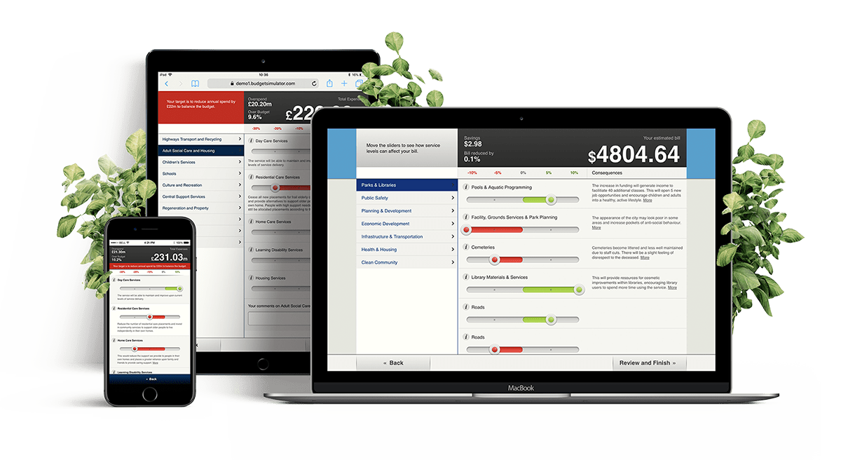 images of deliberative process tool Simulator by Delib on phone, tablet and computer